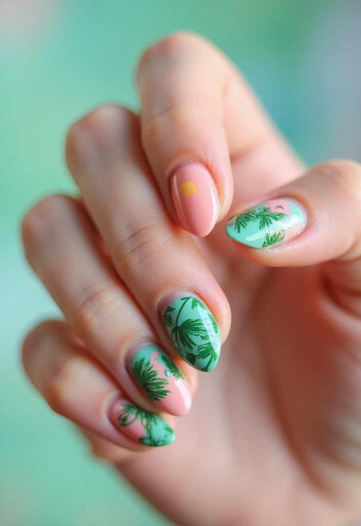 12 Bright Summer Nail Designs to Stand Out - 1. Tropical Paradise