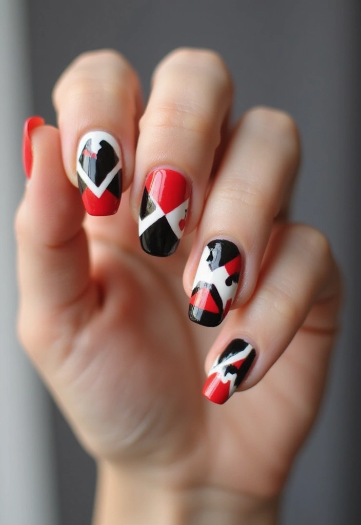 12 Bright Summer Nail Designs to Stand Out - 8. Geometric Fun
