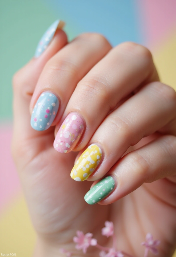 12 Bright Summer Nail Designs to Stand Out - 9. Colorful Dots
