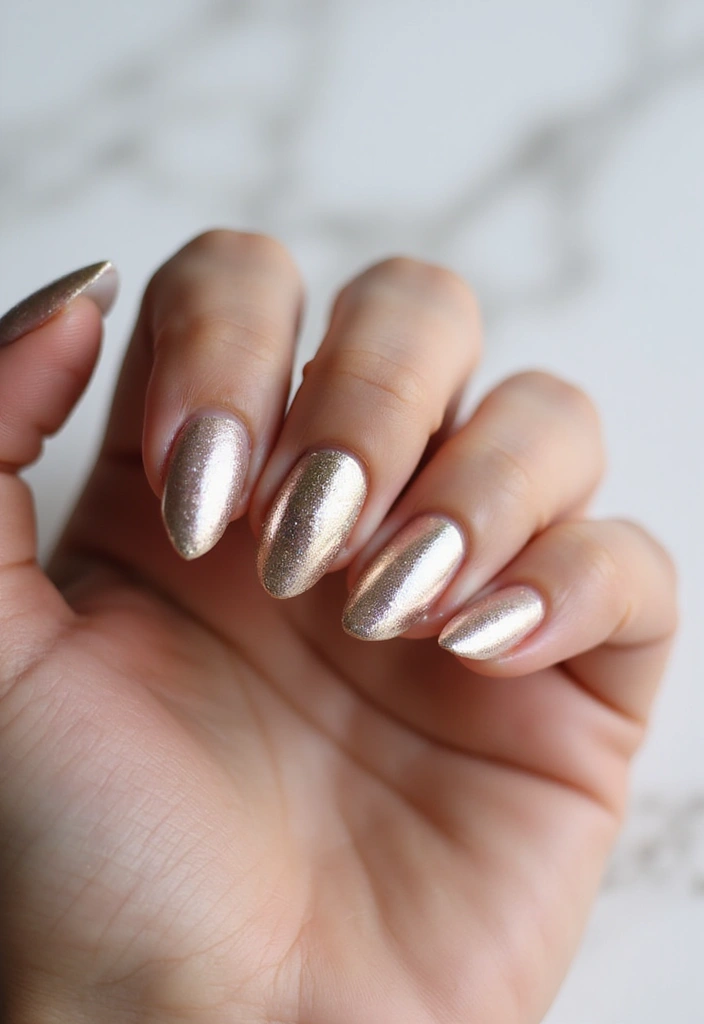 12 Trendy Minimalist Nails for a Chic Summer - 9. Metallic Minimalism