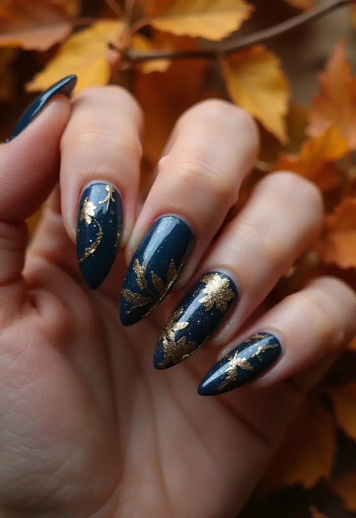 14 Modern Autumn Nail Inspo for a Trendy Look - 5. Golden Hour Accents