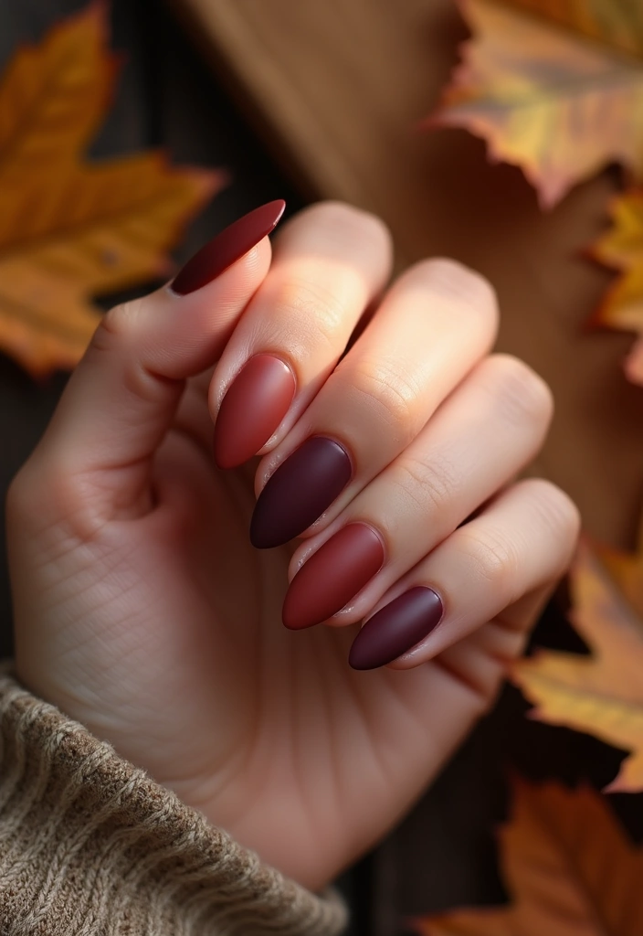 14 Modern Autumn Nail Inspo for a Trendy Look - 6. Rustic Matte Finishes