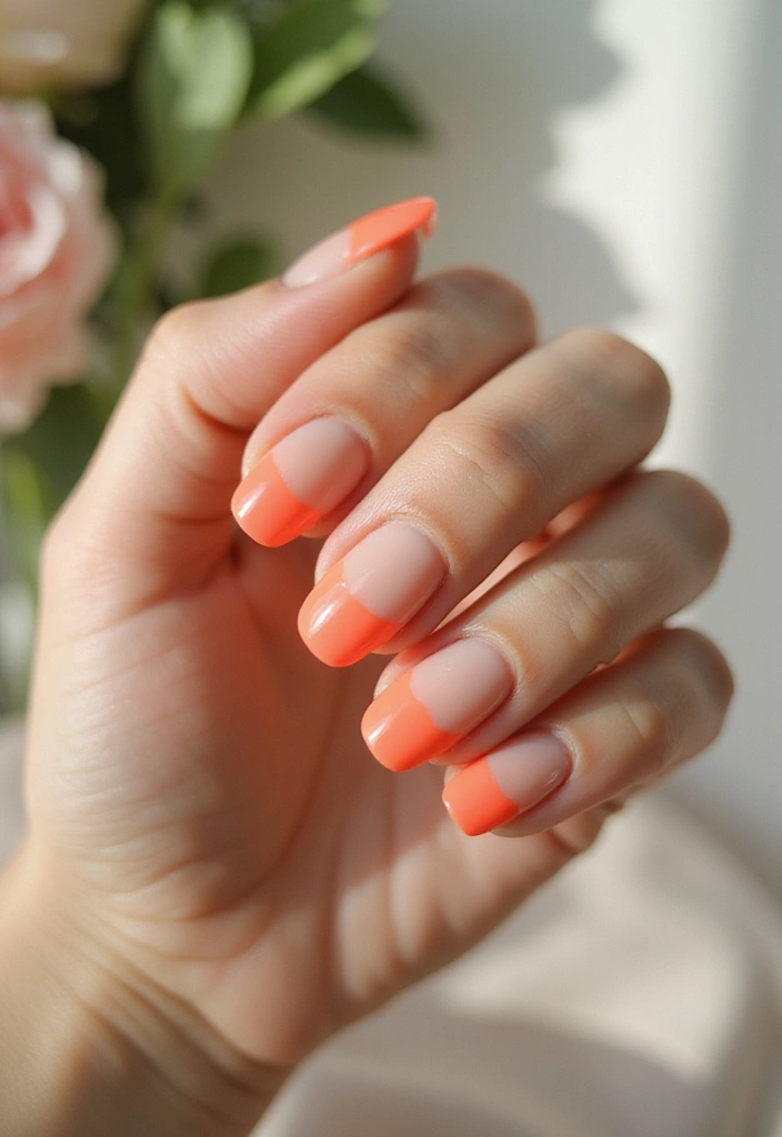 14 Neon Summer Nails to Brighten Your Day - 6. Neon Orange Tips