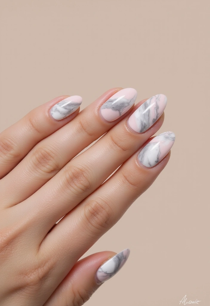 16 Hottest Trends in French Nails for 2025 (You Won't Believe #7!) - 13. Marbled French Nails