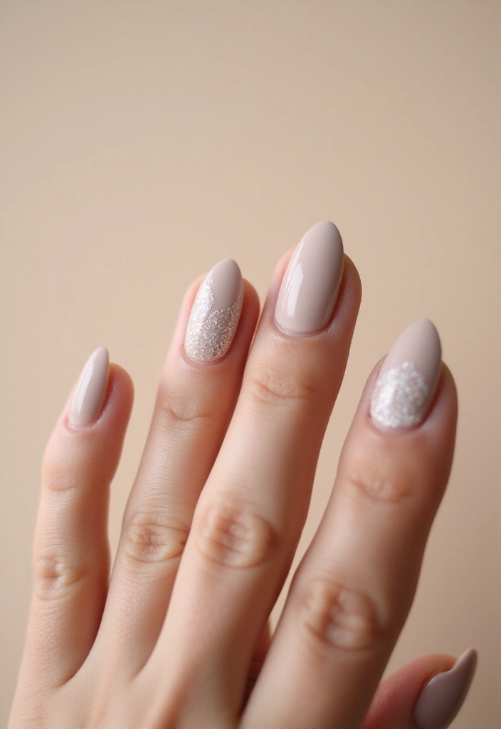 16 Neutral Trendy Nails for Effortless Style - 11. Light Taupe with Negative Space