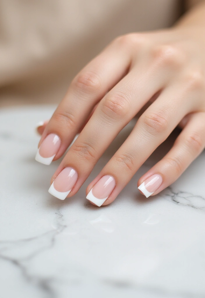 16 Neutral Trendy Nails for Effortless Style - 4. Minimalist White Tips