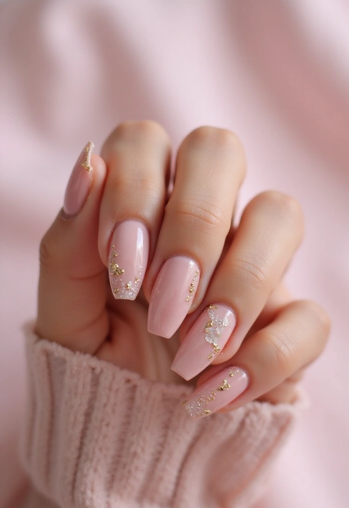 16 Neutral Trendy Nails for Effortless Style - 6. Dusty Rose Coffin Nails