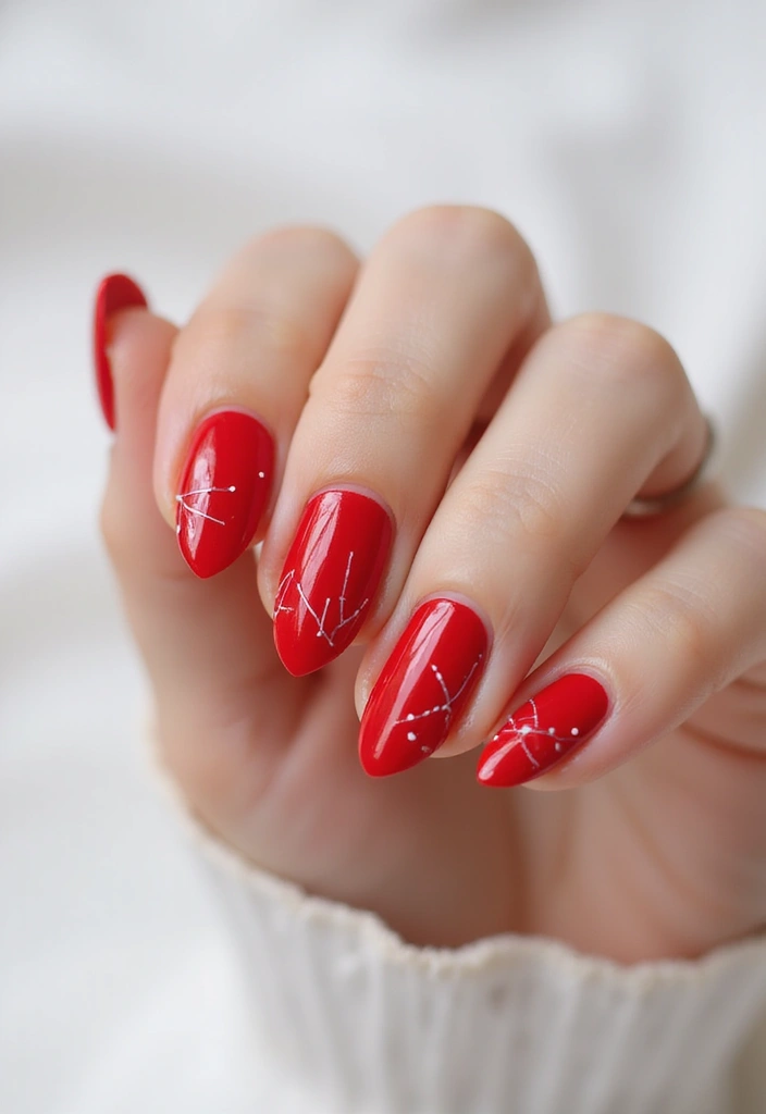 16 Summer Red Nails That Will Turn Heads - 8. Minimalistic Magic