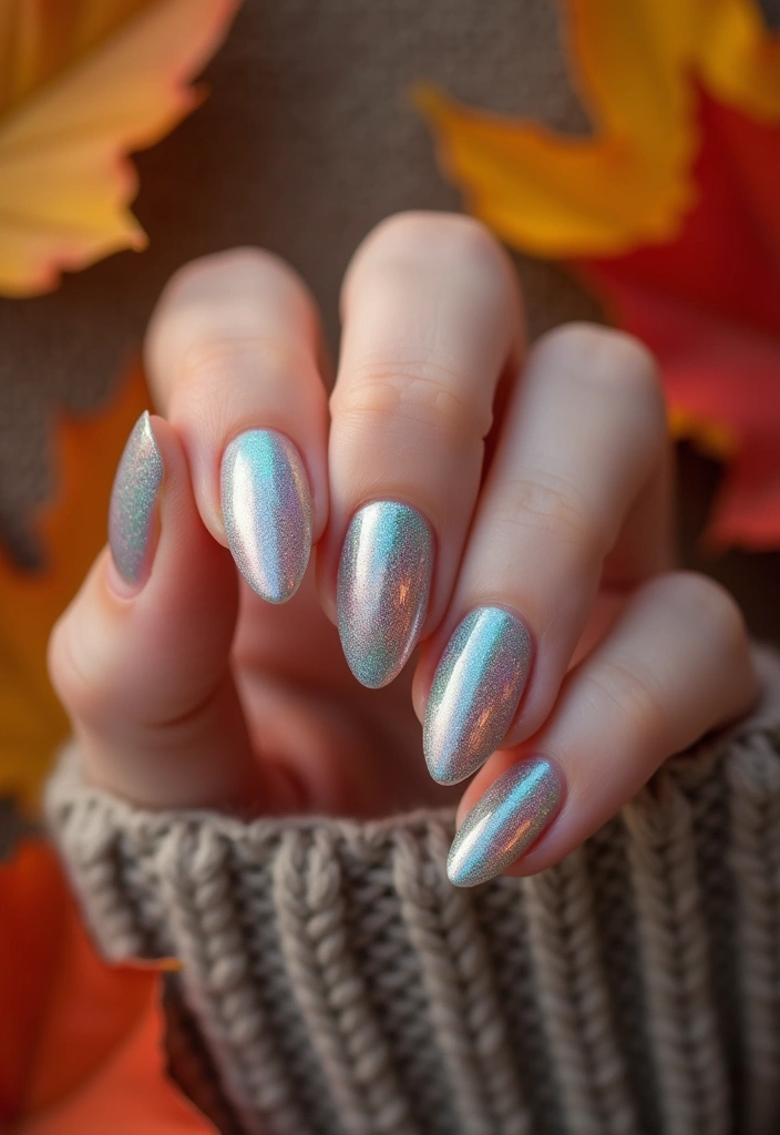 18 Must-Try Autumn Nail Trends for Fashion Lovers - 13. Holographic Nails