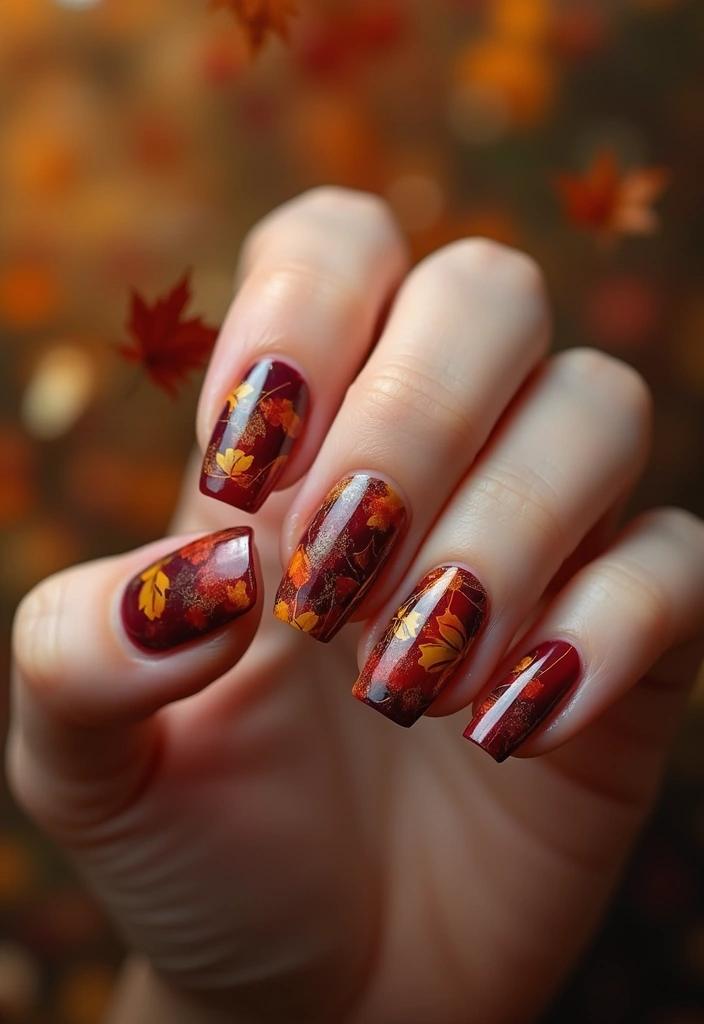 18 Must-Try Autumn Nail Trends for Fashion Lovers - 16. Artistic Nail Art