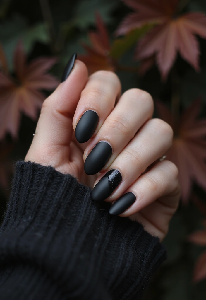 18 Must-Try Autumn Nail Trends for Fashion Lovers - 5. Matte Black