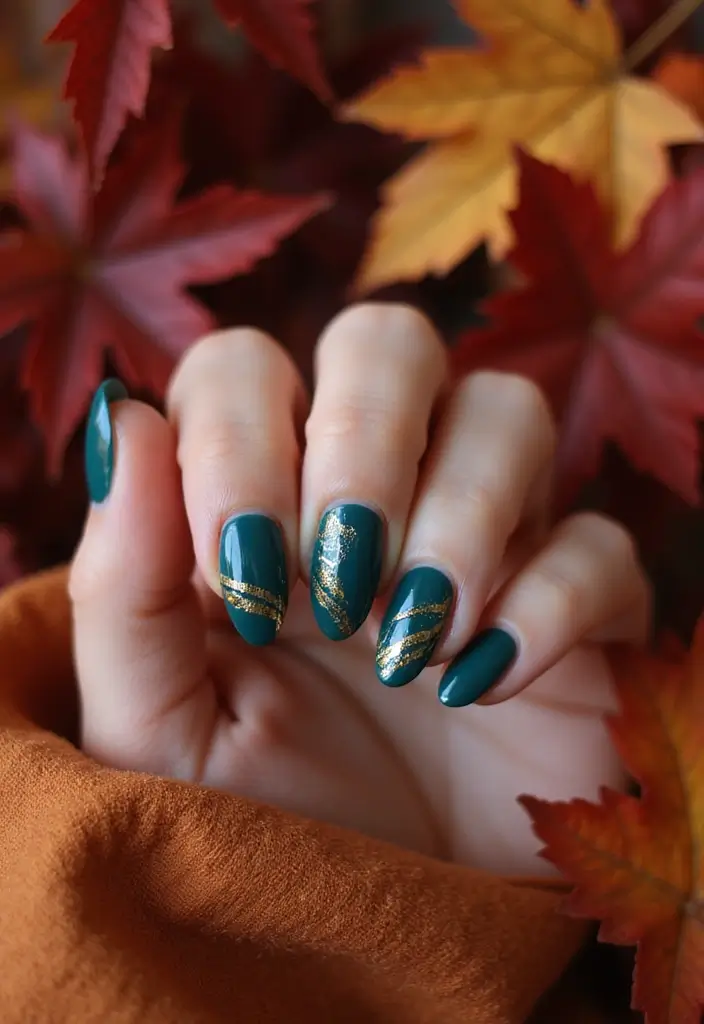 18 Must-Try Autumn Nail Trends for Fashion Lovers - 9. Rich Teal