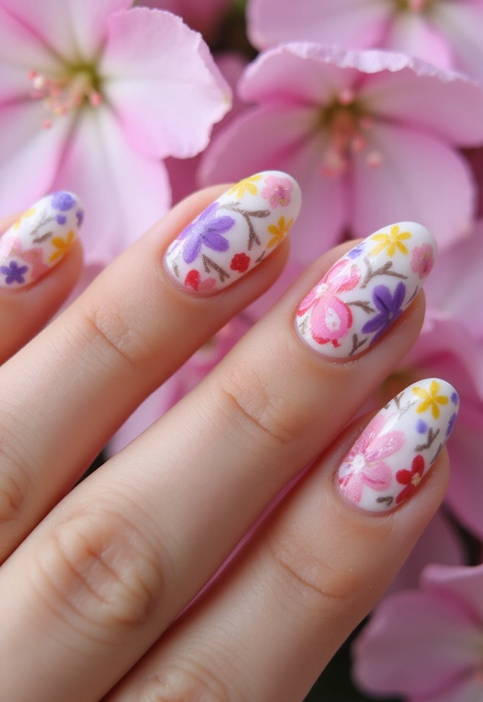 20 Chic Love-Themed Nail Designs to Fall For - 13. Love In Bloom