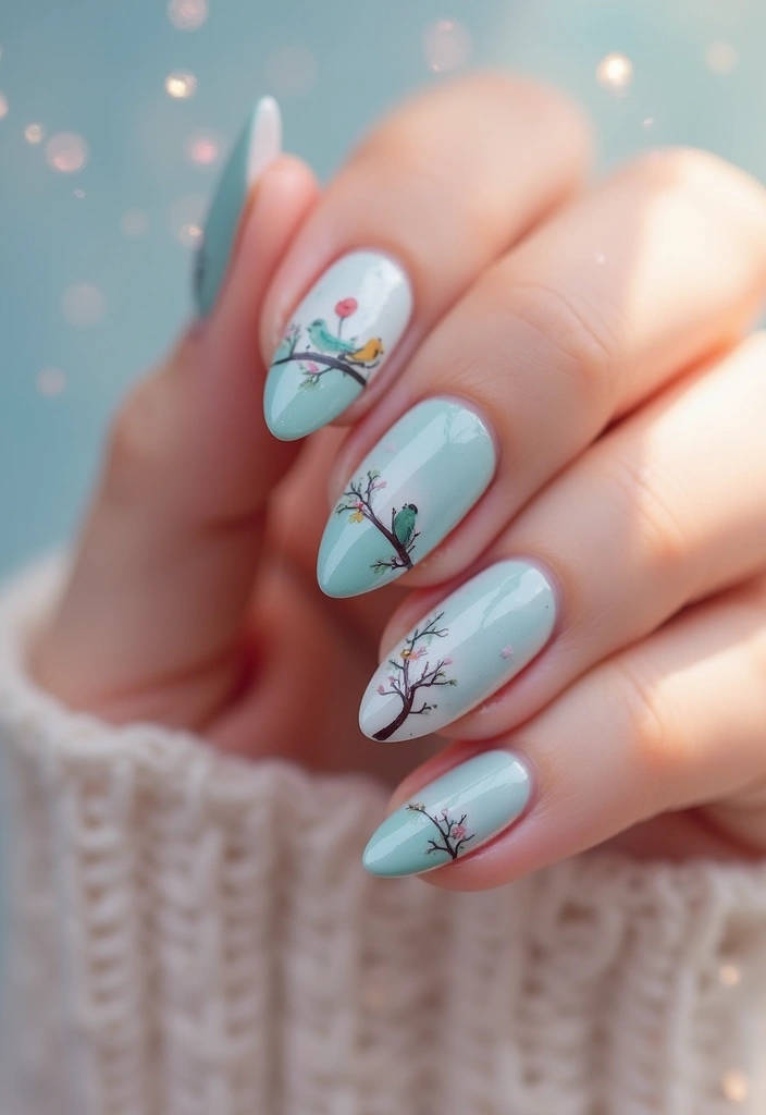 20 Chic Love-Themed Nail Designs to Fall For - 16. Lovebirds