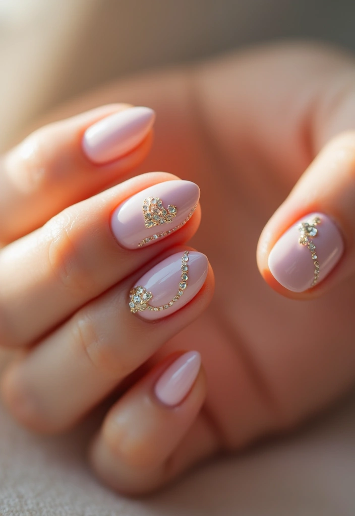 20 Chic Love-Themed Nail Designs to Fall For - 17. Heart Chain
