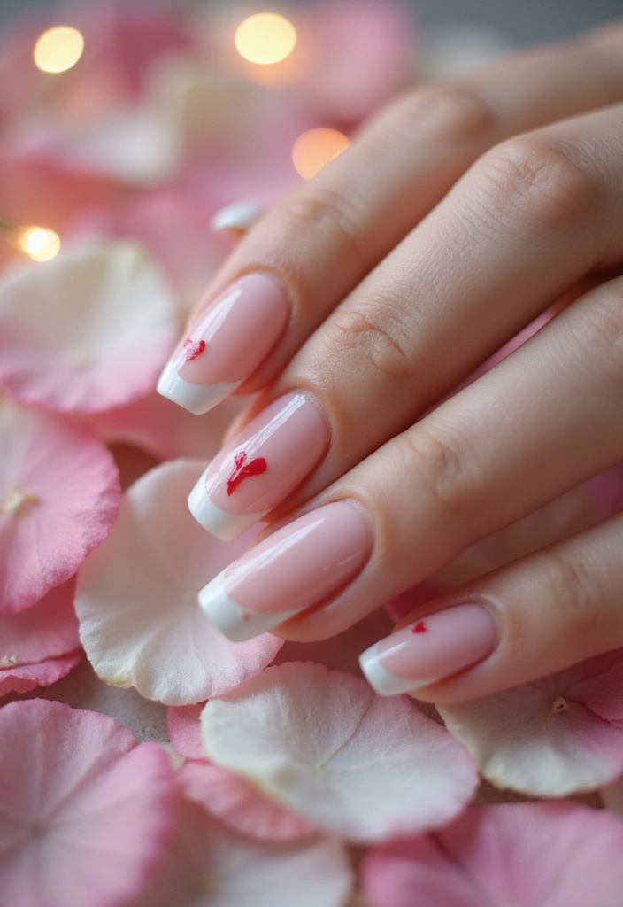 20 Chic Love-Themed Nail Designs to Fall For - 3. Heartfelt French Tips