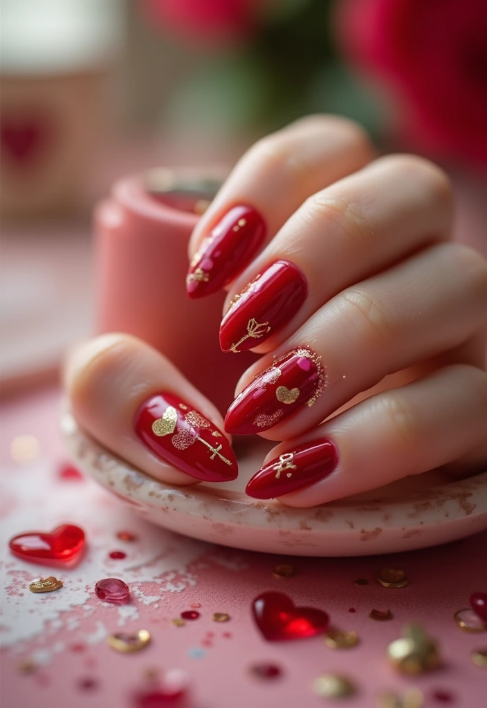 20 Chic Love-Themed Nail Designs to Fall For - 4. Cupid’s Arrows