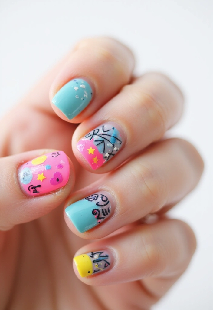 20 Chunky Nail Art Styles Trending Now - 13. Artsy Doodles