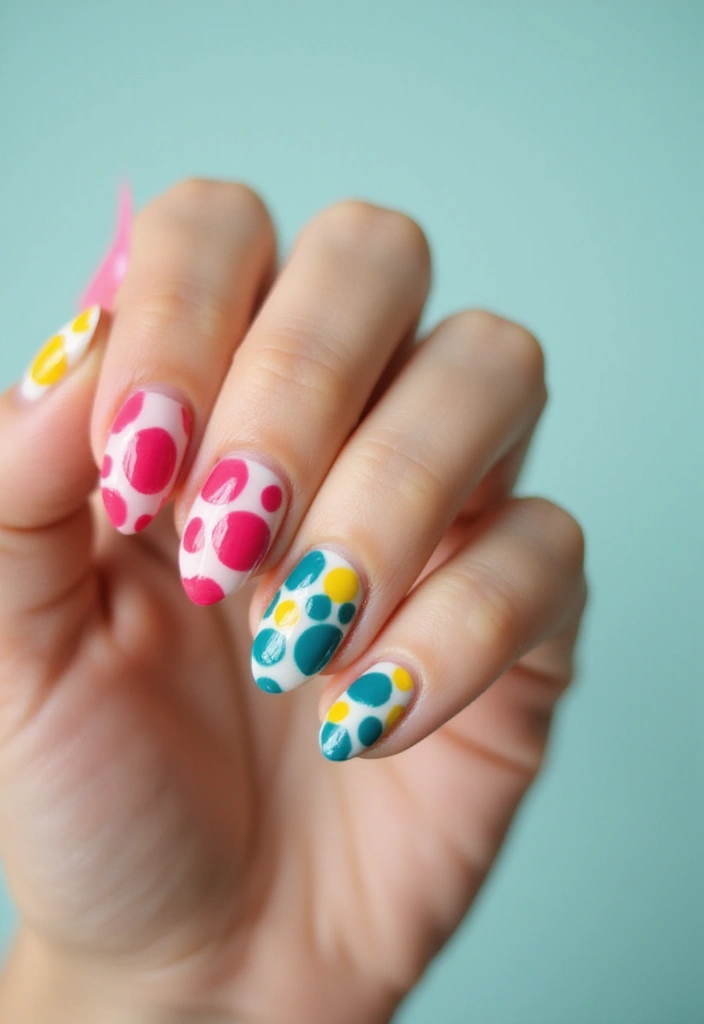 20 Chunky Nail Art Styles Trending Now - 19. Playful Polka Dots
