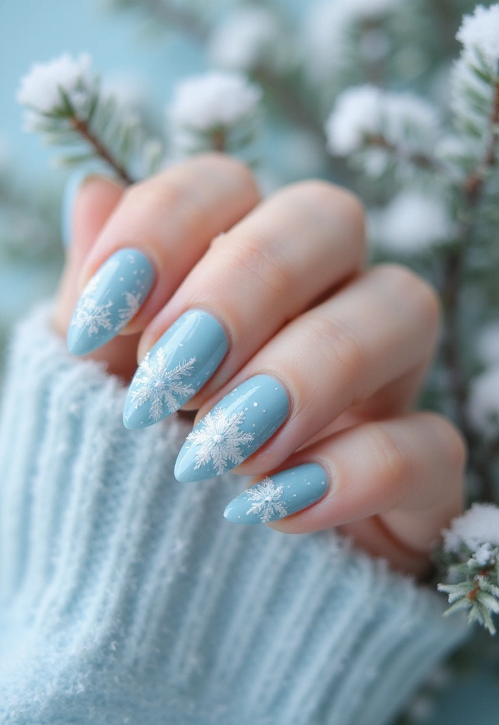 20 Cozy Autumn Winter Nail Designs to Try This Year - 13. Winter Wonderland