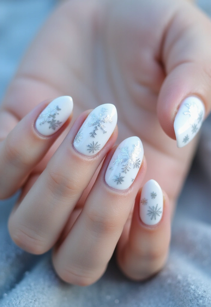 20 Cozy Autumn Winter Nail Designs to Try This Year - 4. Glacial Winter Whites
