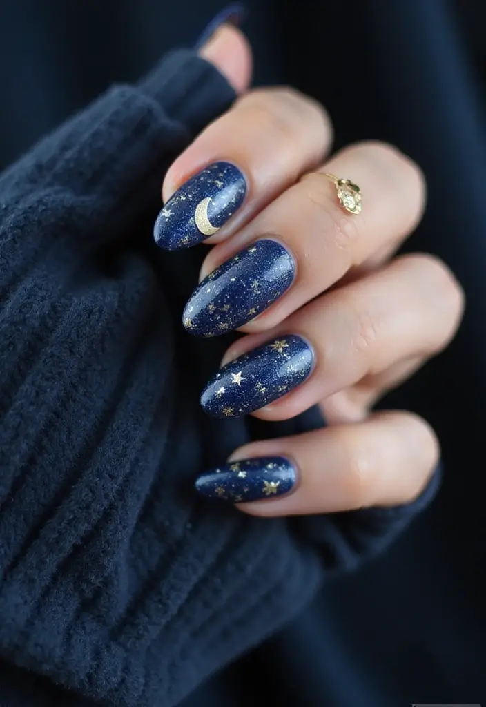 20 Fun Summer Nail Art Ideas You’ll Love - 15. Starry Night