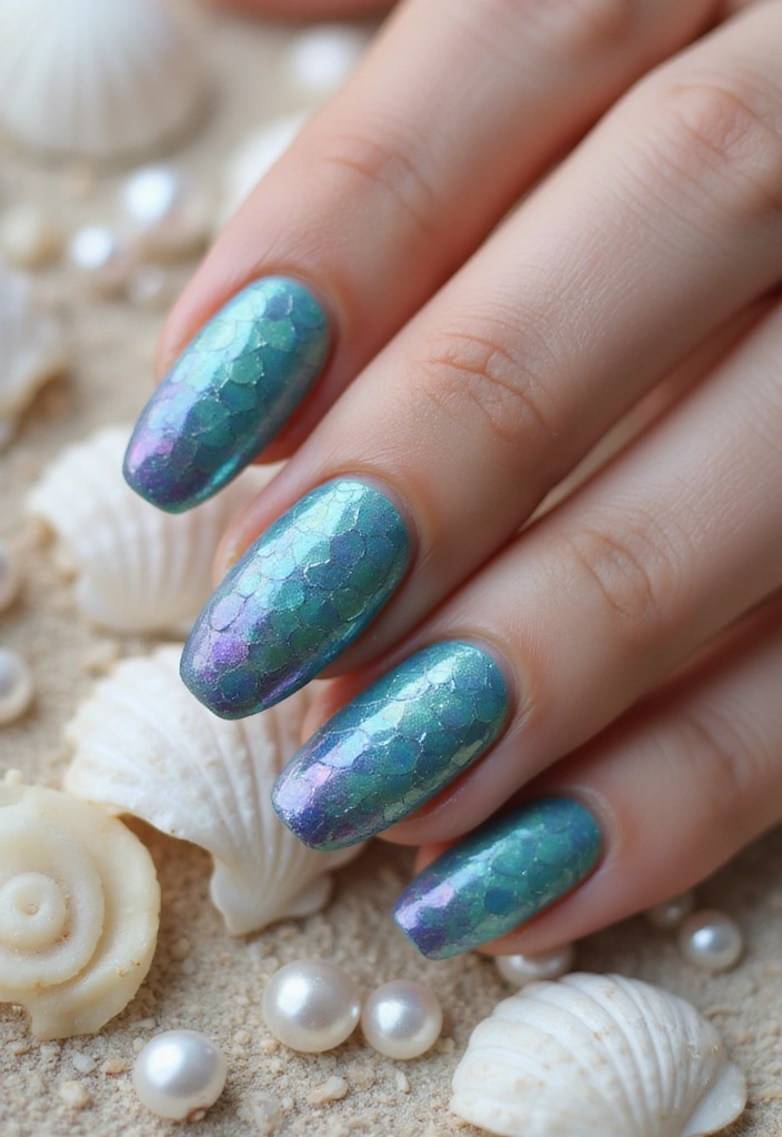 20 Fun Summer Nail Art Ideas You’ll Love - 16. Mermaid Scales