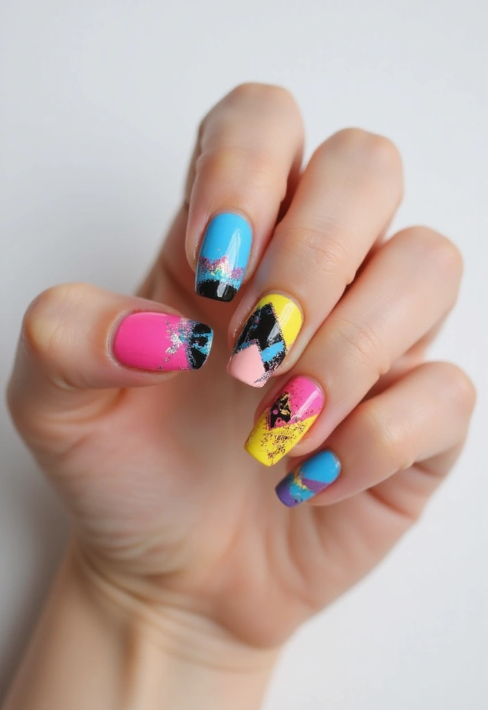 20 Gorgeous French Tip Nails to Copy Right Now - 17. Pop Art Inspiration