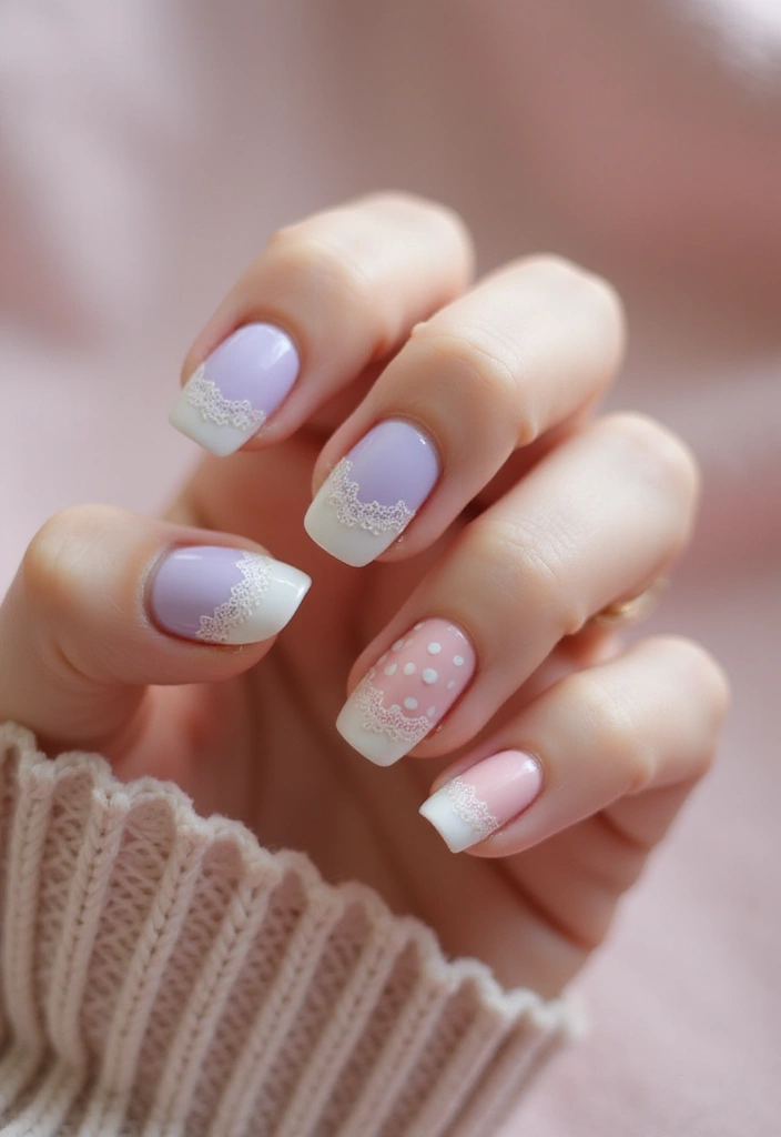 20 Gorgeous French Tip Nails to Copy Right Now - 18. Vintage Flair