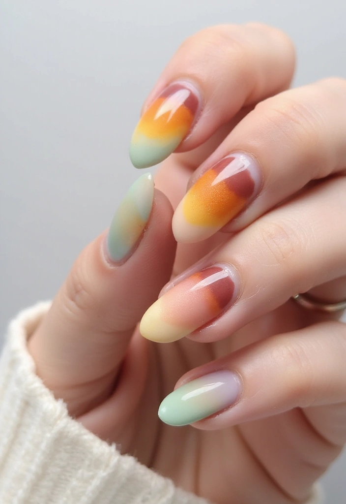 20 Gorgeous French Tip Nails to Copy Right Now - 20. Seasonal Gradient