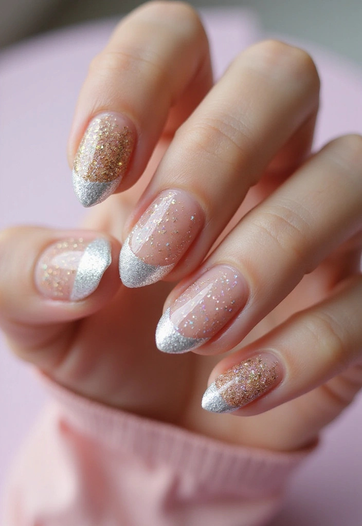 20 Gorgeous French Tip Nails to Copy Right Now - 4. Glittery Glam