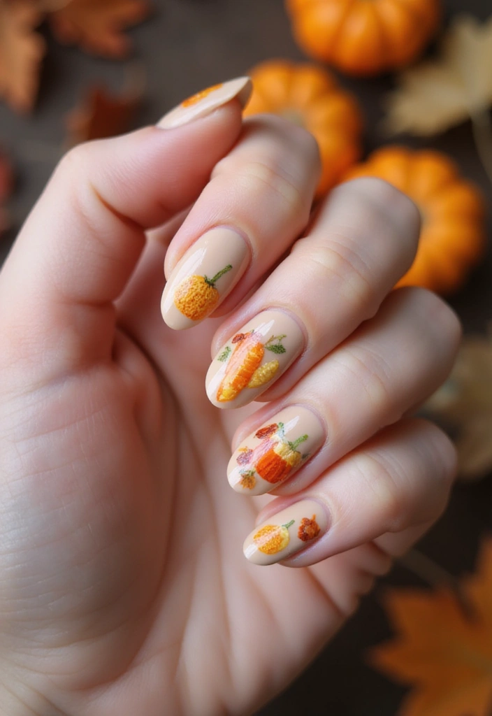 20 Rustic Nail Designs Perfect for Thanksgiving - 19. Thanksgiving Harvest