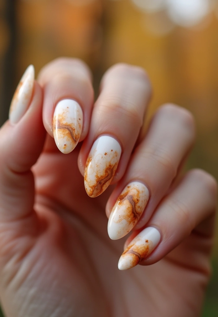 20 Rustic Nail Designs Perfect for Thanksgiving - 4. Pumpkin Spice Swirls