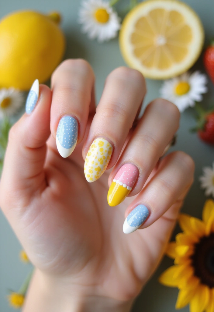 20 Trending Almond Nail Designs for Every Summer Mood - 15. Dotted Patterns