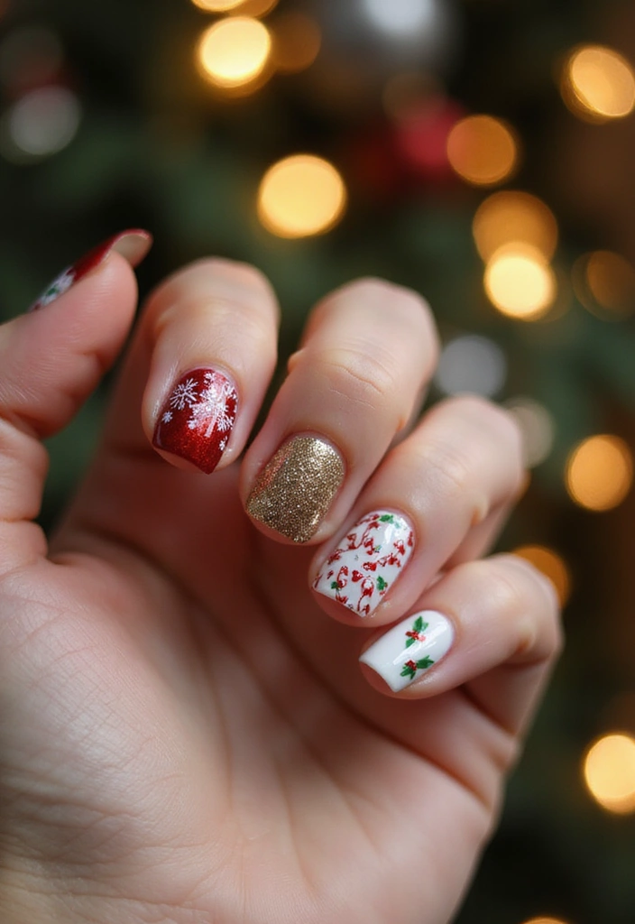 20 Ultimate Guide to Short Gel Nails—French Edition - 17. Holiday French Tips