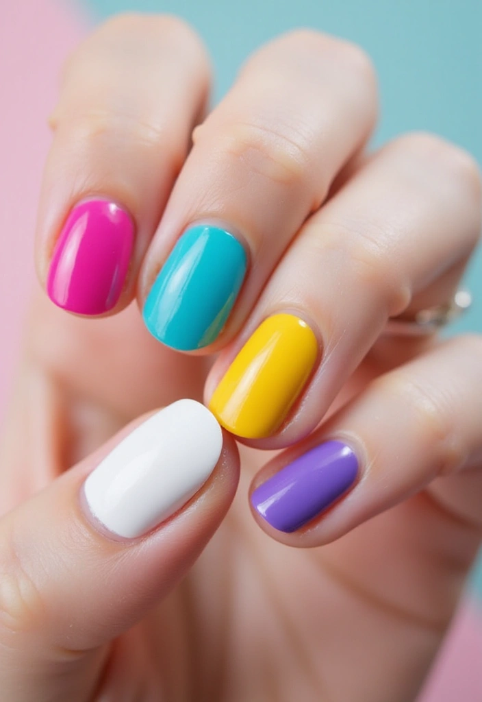 20 Ultimate Guide to Short Gel Nails—French Edition - 3. Color Block French Tips