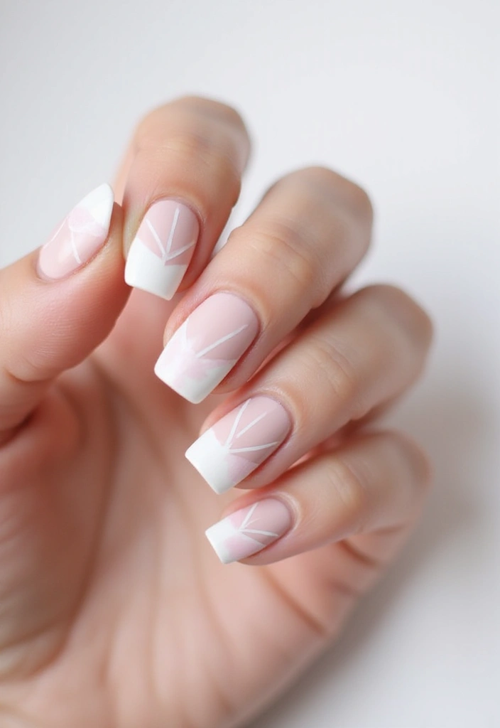 20 Ultimate Guide to Short Gel Nails—French Edition - 5. Geometric French Nails