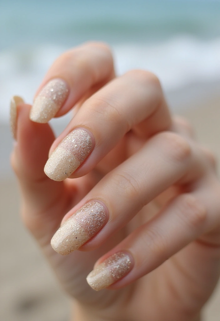 22 Beach Vacay Nail Ideas for Your Next Escape - 18. Inspired by Sand