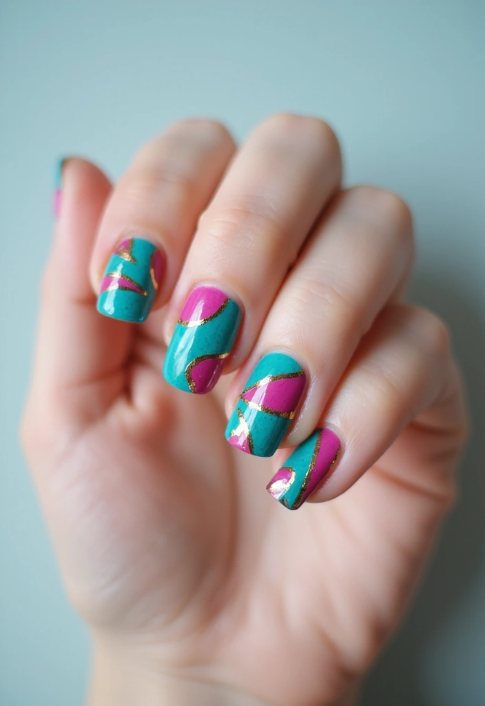 22 Chic Short French Nails That Will Elevate Your Everyday Style! - 12. Abstract Art French Nails