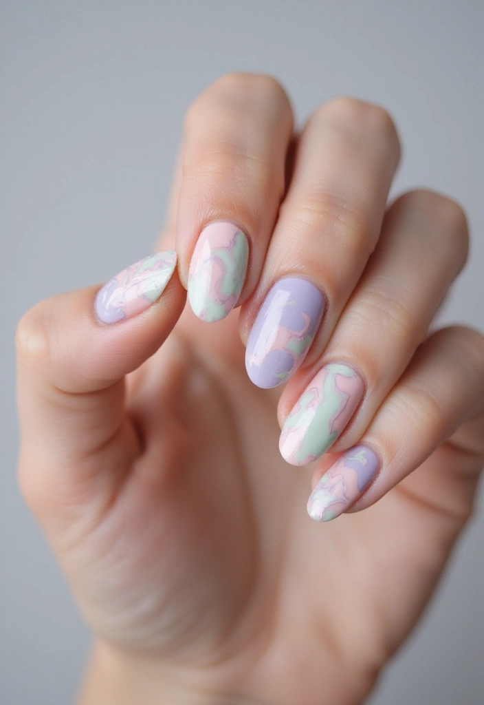 22 Chic Short French Nails That Will Elevate Your Everyday Style! - 8. Marble Effect French Nails