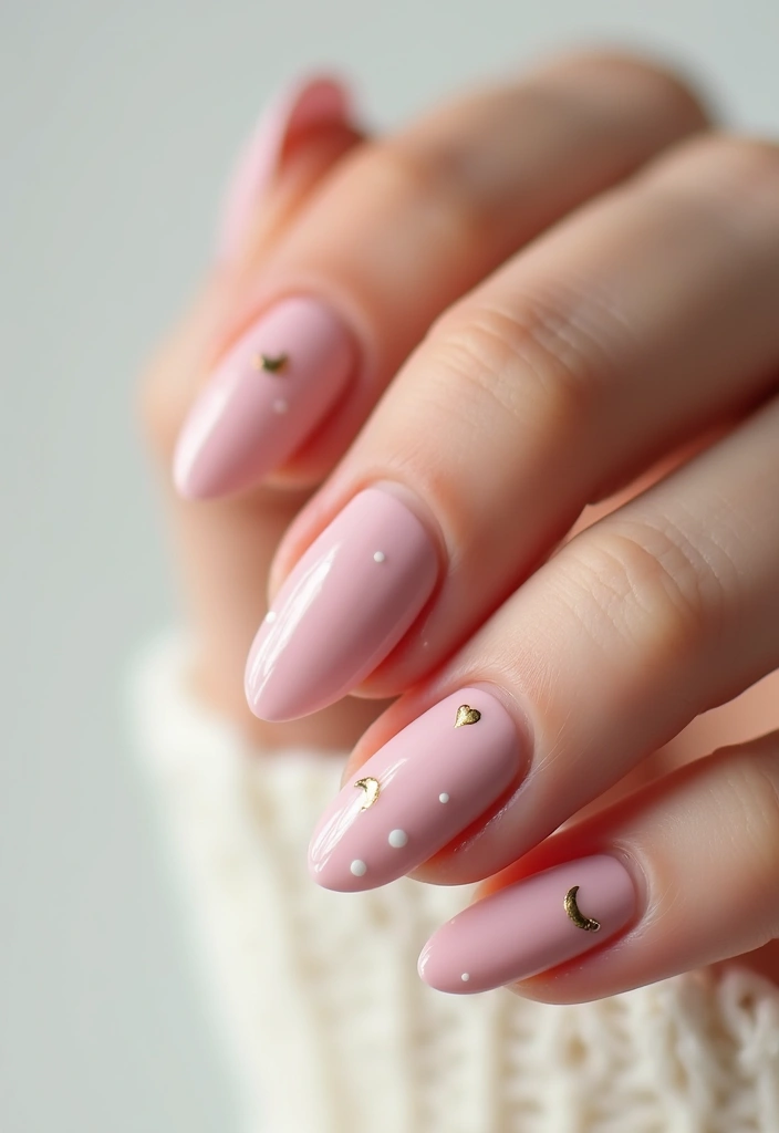 22 Colorful Nail Art for New Year’s Eve - 10. Love You to the Moon