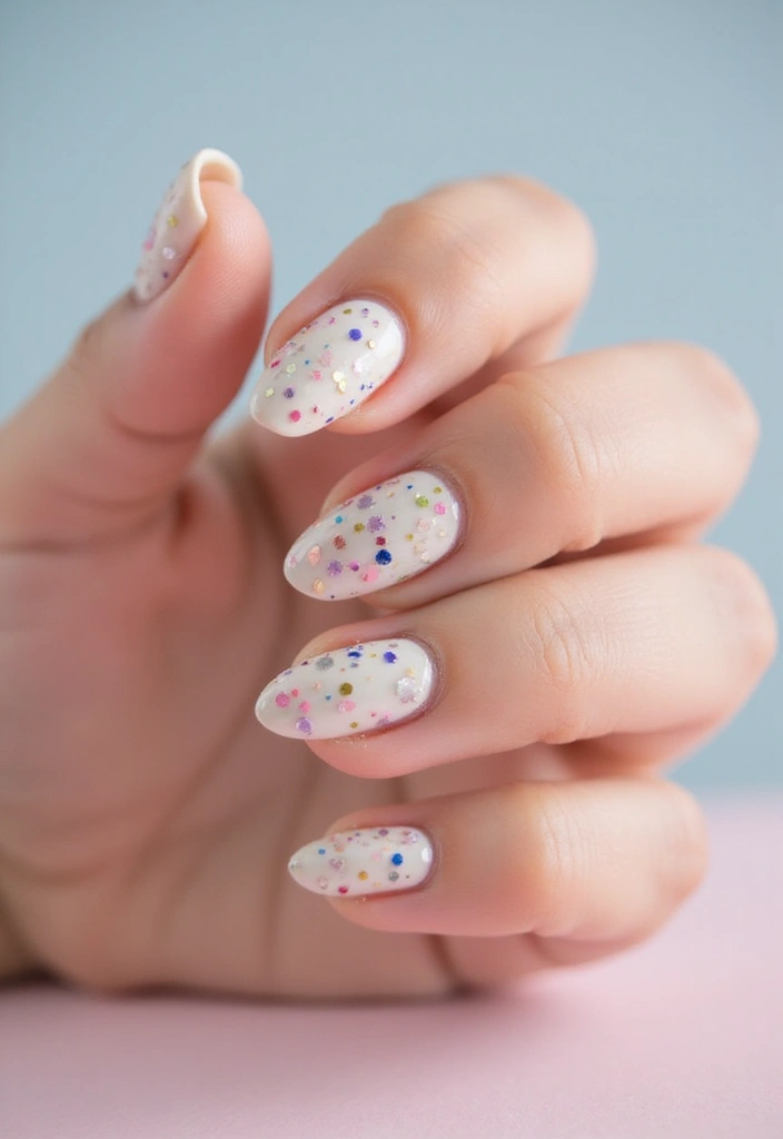 22 Colorful Nail Art for New Year’s Eve - 17. Colorful Glitter Dots