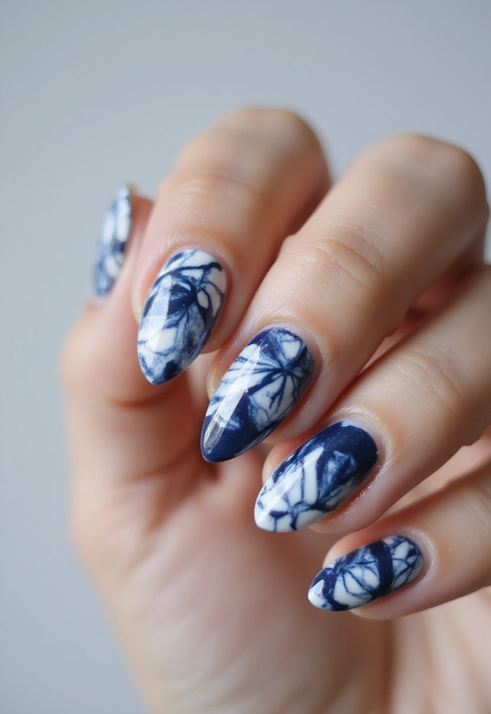 22 Colorful Nail Art for New Year’s Eve - 19. Marble Effect