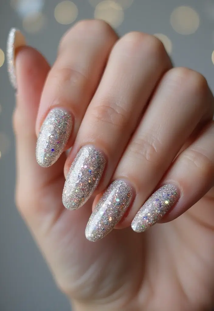 22 Colorful Nail Art for New Year’s Eve - 22. New Year’s Eve Sparkle