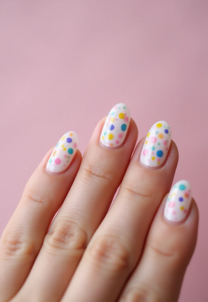 22 Colorful Nail Art for New Year’s Eve - 3. Festive Confetti
