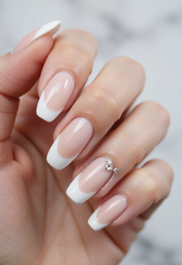 22 Elegant Gel French Nails for a Salon-Perfect Look - 1. Classic White Tips with a Twist