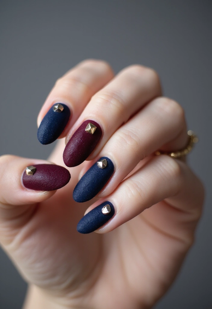 22 Gothic-Inspired Nail Art for December - 1. Dark Velvet Accents