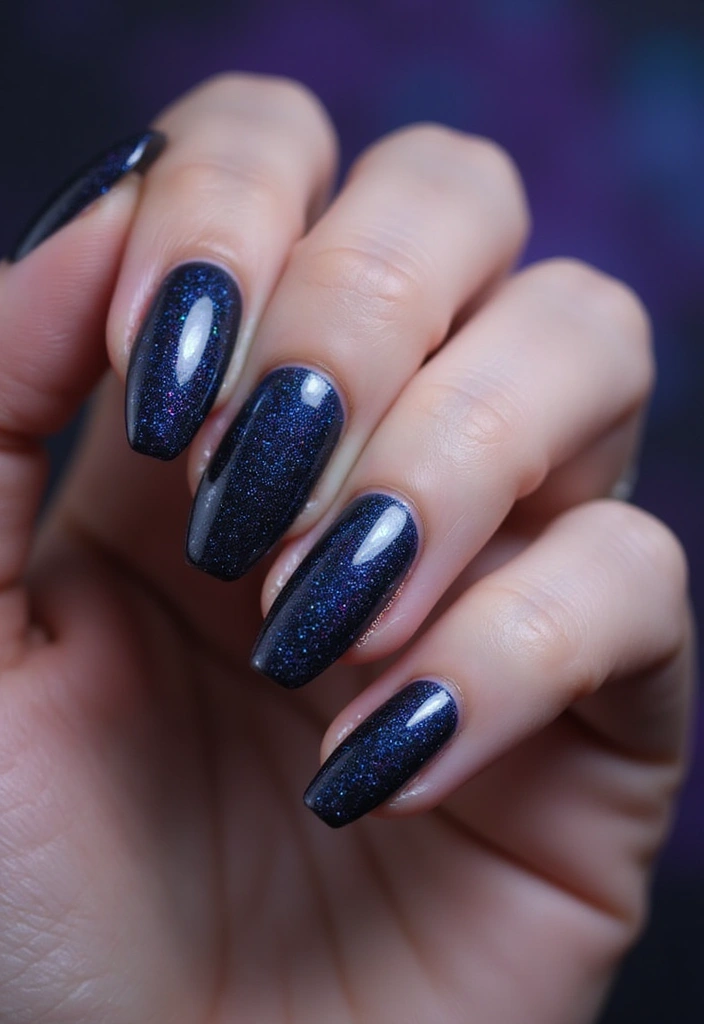 22 Gothic-Inspired Nail Art for December - 22. Twilight Sparkle