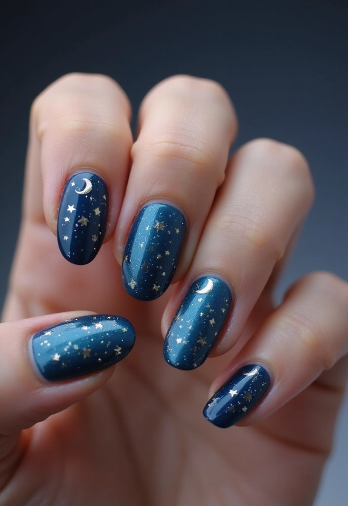 22 Summer Holiday Nail Designs That Scream Vacation - 10. Starry Nights