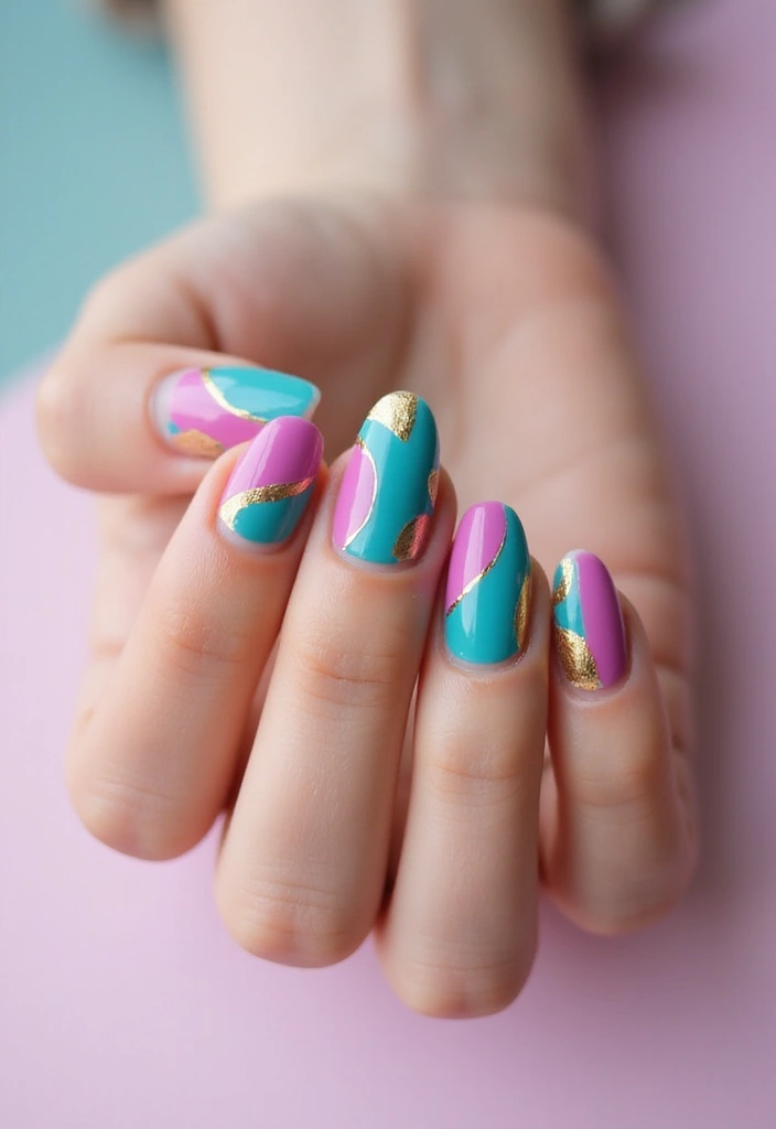 22 Summer Holiday Nail Designs That Scream Vacation - 18. Artistic Abstracts
